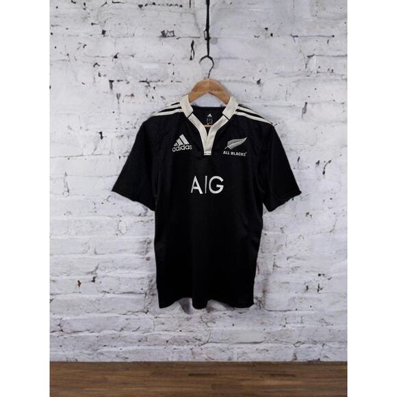 Adidas All Blacks 2013 Home Rugby Jersey Shirt Black size M mens NEW ZEALAND - Picture 1 of 4